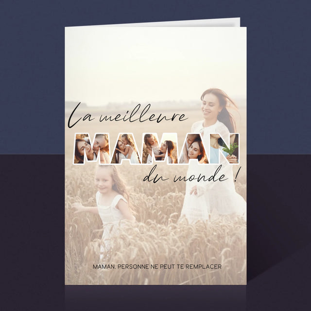 Collage Photo De Lettre: La Meilleure Maman Du Monde Photos - Carte De Vœux
