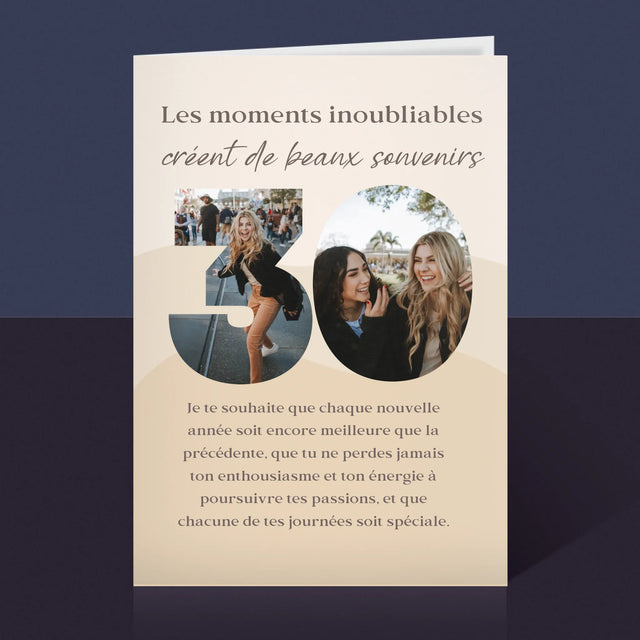 Collage Photo De Lettre: 30 Anniversaire - Carte De Vœux