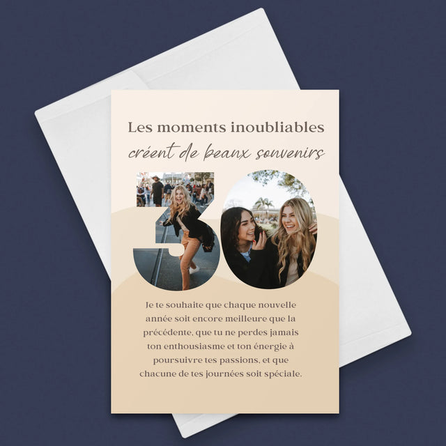 Collage Photo De Lettre: 30 Anniversaire - Carte De Vœux