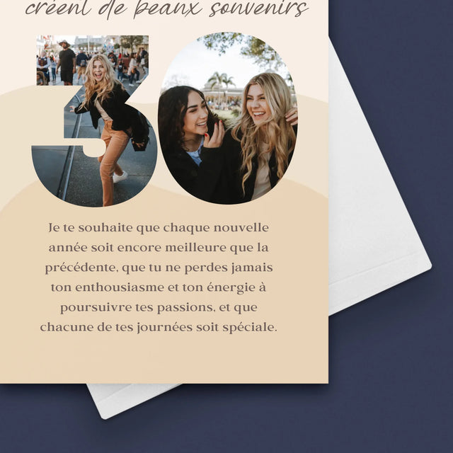 Collage Photo De Lettre: 30 Anniversaire - Carte De Vœux