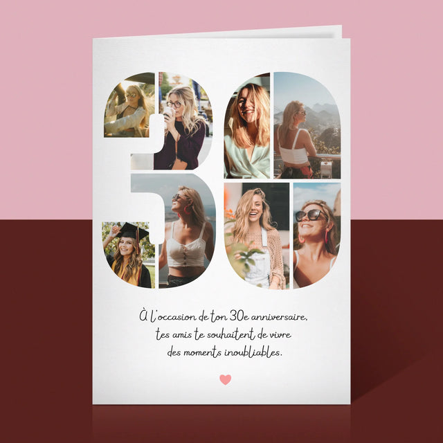 Le Collage Photo: 30E Anniversaire, Vœux - Carte De Vœux