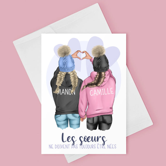 La Création Du Personnage: Amies De L'Hiver - Carte De Vœux