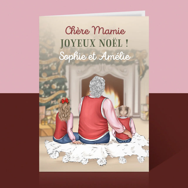La Création Du Personnage: Chère Mamie Joyeux Noël - Carte De Vœux