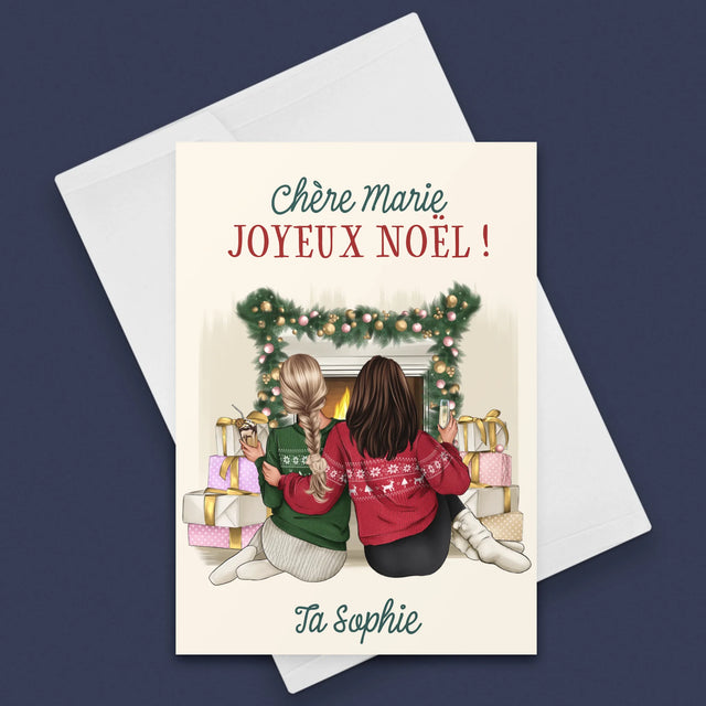 La Création Du Personnage: Amies De Noël - Carte De Vœux