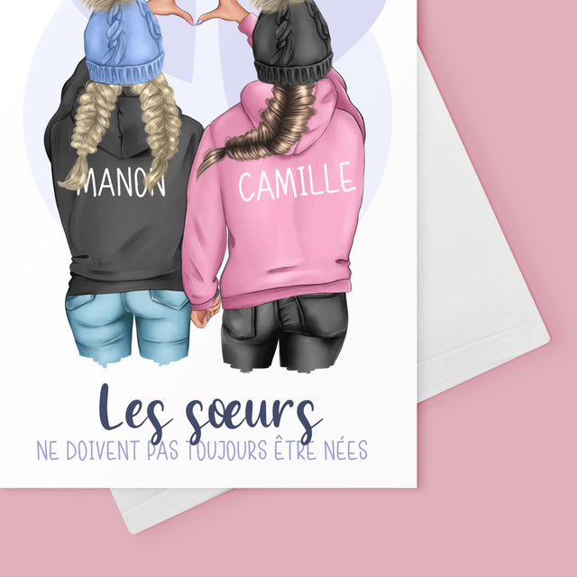 La Création Du Personnage: Amies De L'Hiver - Carte De Vœux