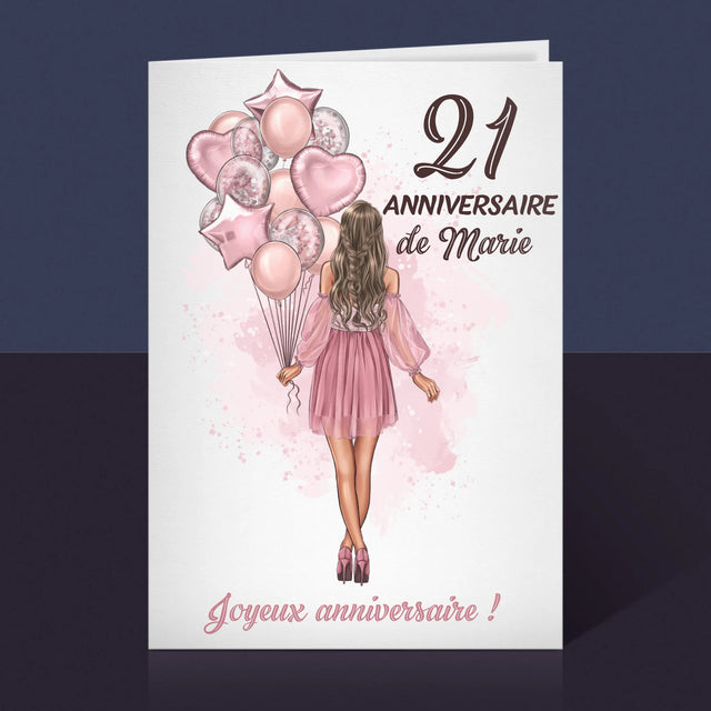 La Création Du Personnage: Anniveraire Ballons - Carte De Vœux