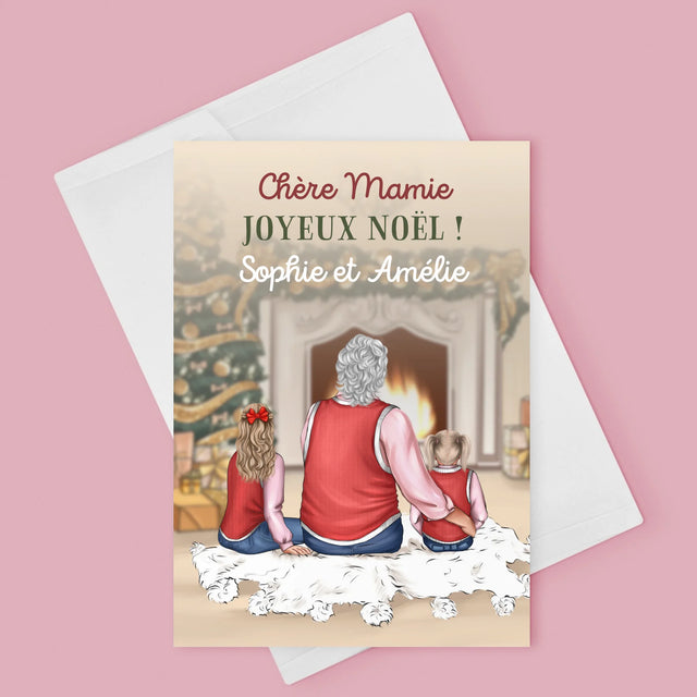La Création Du Personnage: Chère Mamie Joyeux Noël - Carte De Vœux