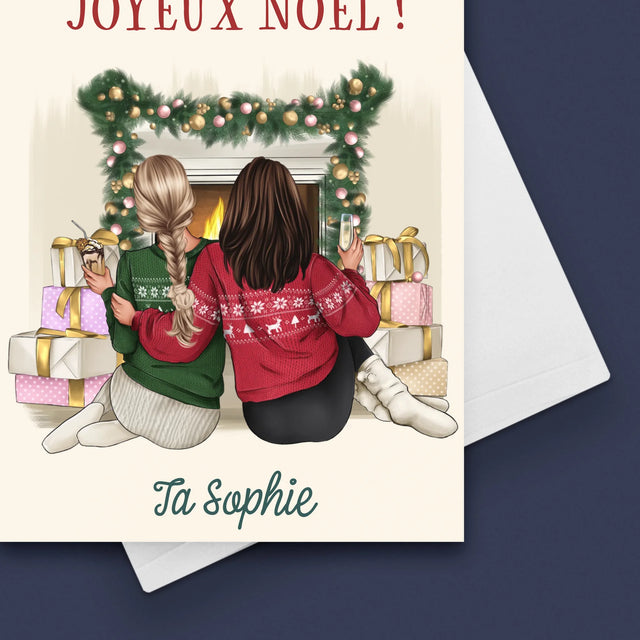La Création Du Personnage: Amies De Noël - Carte De Vœux