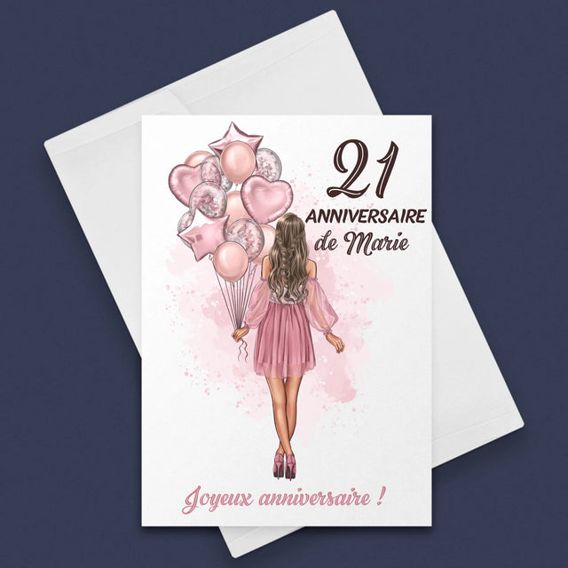 La Création Du Personnage: Anniveraire Ballons - Carte De Vœux