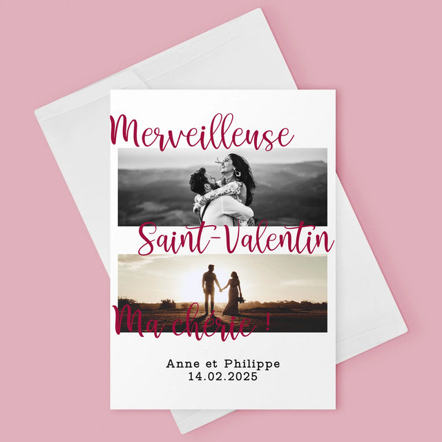 Le Collage Photo: Merveilleuse Saint-Valentin - Carte De Vœux