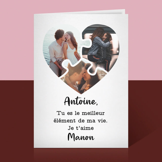 Le Collage Photo: Puzzle De La Saint-Valentin - Carte De Vœux