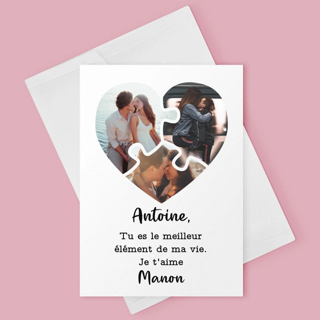 Le Collage Photo: Puzzle De La Saint-Valentin - Carte De Vœux