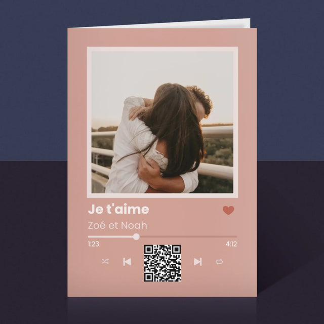 La Photo Et Un Texte: Votre Chanson Avec Un Code - Carte De Vœux