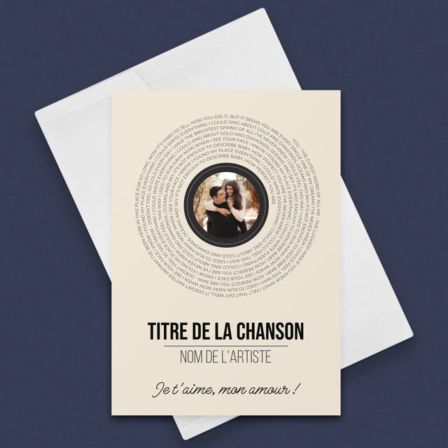La Photo Et Un Texte: Paroles De Chansons Sur L'Album - Carte De Vœux