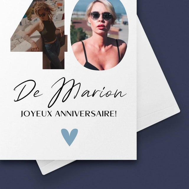 Collage Photo De Lettre: 40 Ans, Des Beaux Moments - Carte De Vœux
