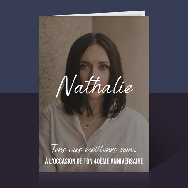 La Photo Et Un Texte: 40E Anniversaire Joyeux Anniversaire - Carte De Vœux