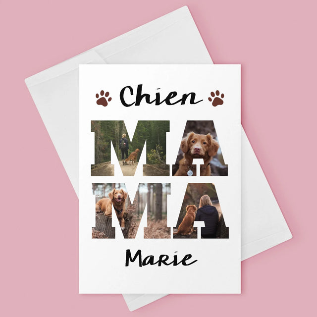 Collage Photo De Lettre: Chien Maman De Vos Photos - Carte De Vœux