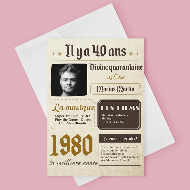 La Couverture De Magazine: Il Y A 40 Ans - Carte De Vœux