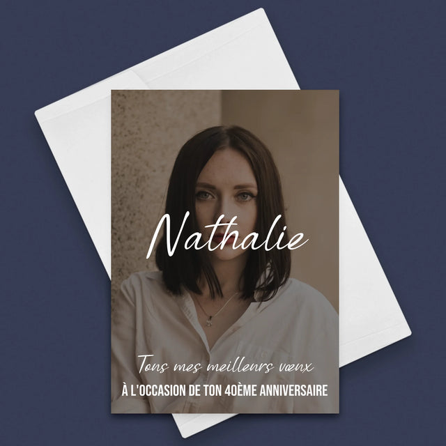 La Photo Et Un Texte: 40E Anniversaire Joyeux Anniversaire - Carte De Vœux