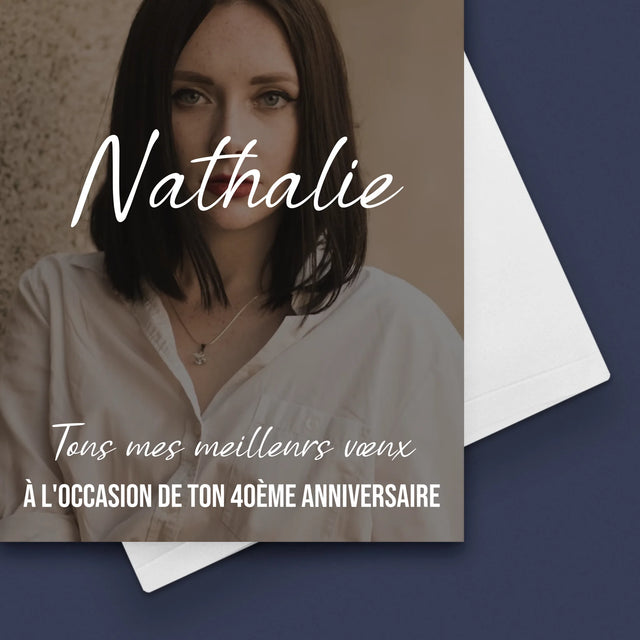 La Photo Et Un Texte: 40E Anniversaire Joyeux Anniversaire - Carte De Vœux