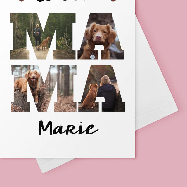 Collage Photo De Lettre: Chien Maman De Vos Photos - Carte De Vœux