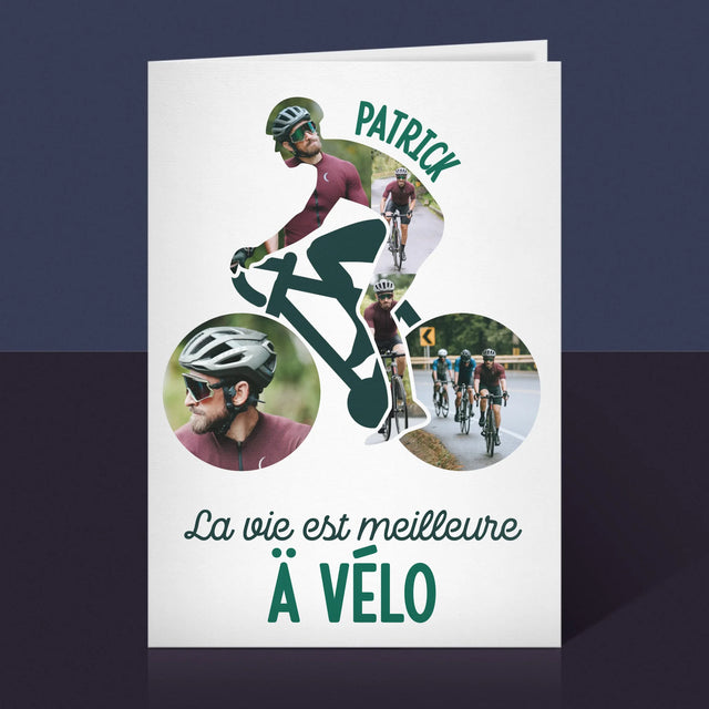 Forme Des Photos: La Vie Est Meilleure À Vélo - Carte De Vœux