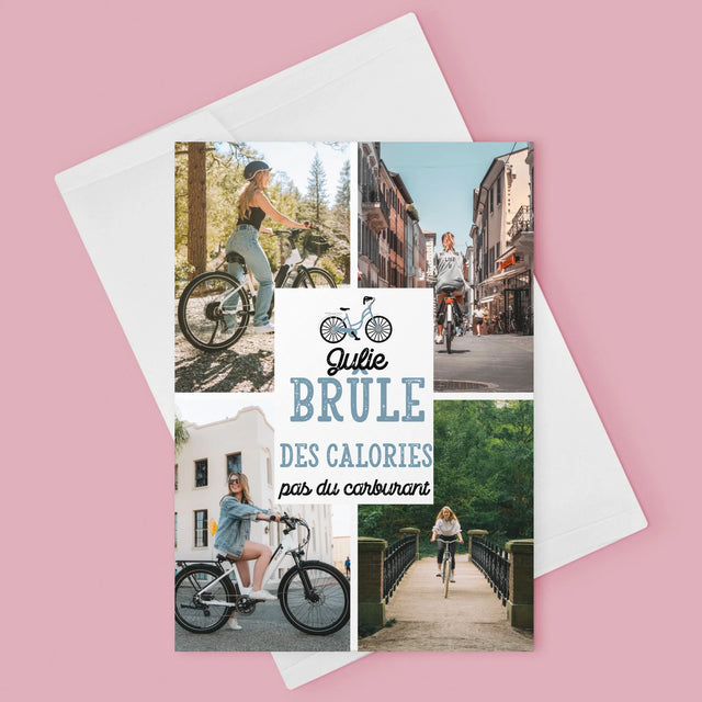 Le Collage Photo: Brûle Des Calories, Pas Du Carburant - Carte De Vœux