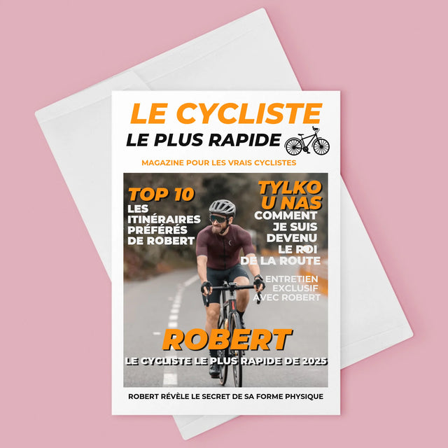 La Couverture De Magazine: Le Cycliste Le Plus Rapide - Carte De Vœux