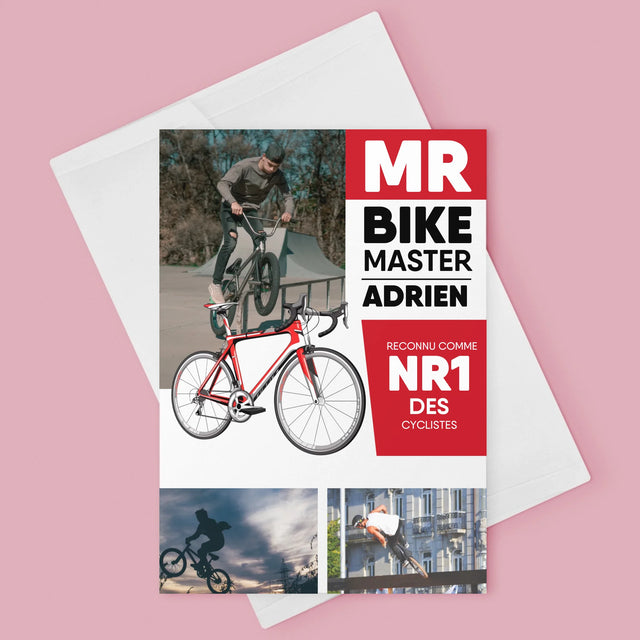 La Couverture De Magazine: Mr Bike Master - Carte De Vœux