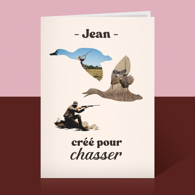 Forme Des Photos: Créé Pour Chasser - Carte De Vœux