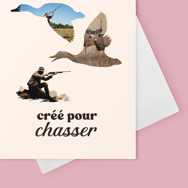 Forme Des Photos: Créé Pour Chasser - Carte De Vœux