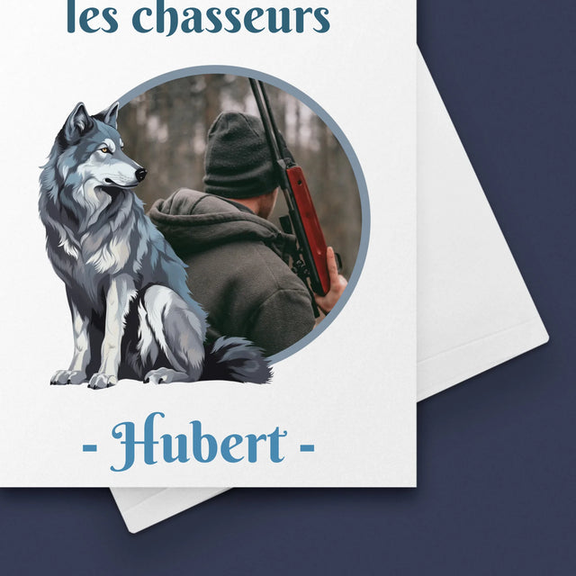 La Photo Et Un Texte: Un Loup Parmi Les Chasseur - Carte De Vœux