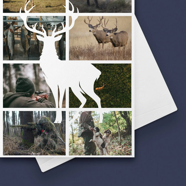 Le Collage Photo: Chasseur - Carte De Vœux