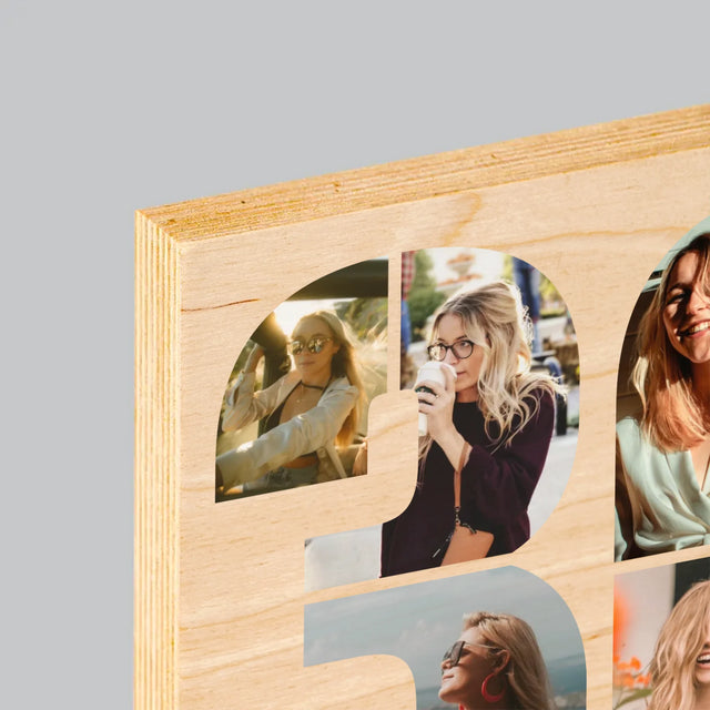 Le Collage Photo: 30E Anniversaire, Vœux - Impression Sur Bois 