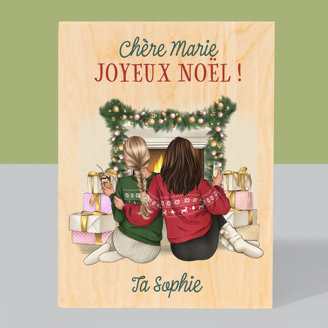 La Création Du Personnage: Amies De Noël - Impression Sur Bois 