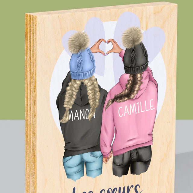 La Création Du Personnage: Amies De L'Hiver - Impression Sur Bois 