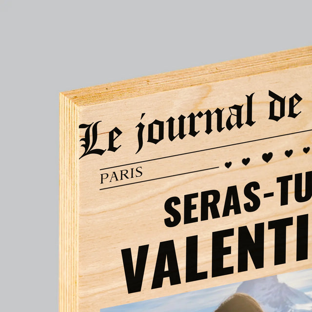 La Couverture De Magazine: Journal De La Saint-Valentin - Impression Sur Bois 