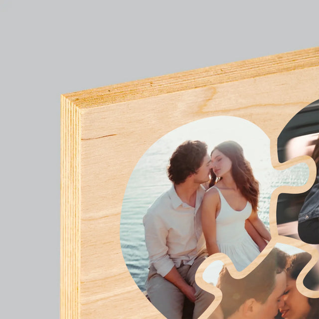 Le Collage Photo: Puzzle De La Saint-Valentin - Impression Sur Bois 