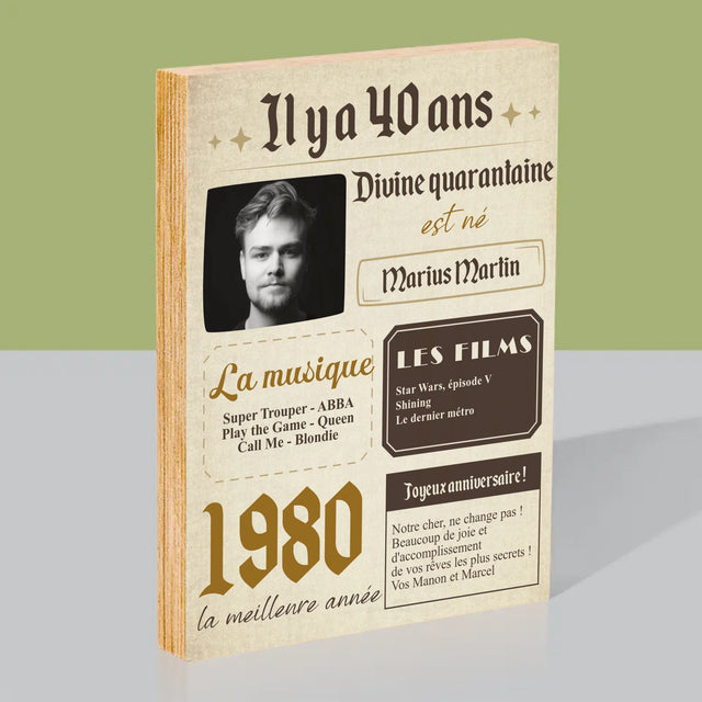 La Couverture De Magazine: Il Y A 40 Ans - Impression Sur Bois 