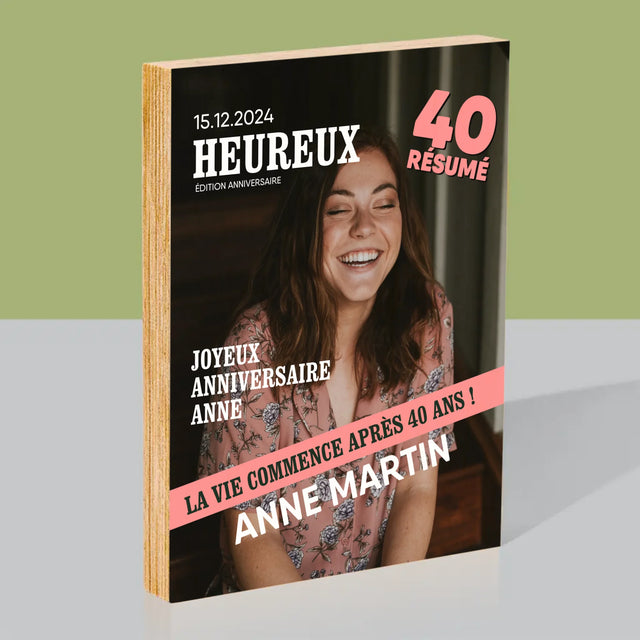 La Couverture De Magazine: La Quarantaine Heureuse - Impression Sur Bois 