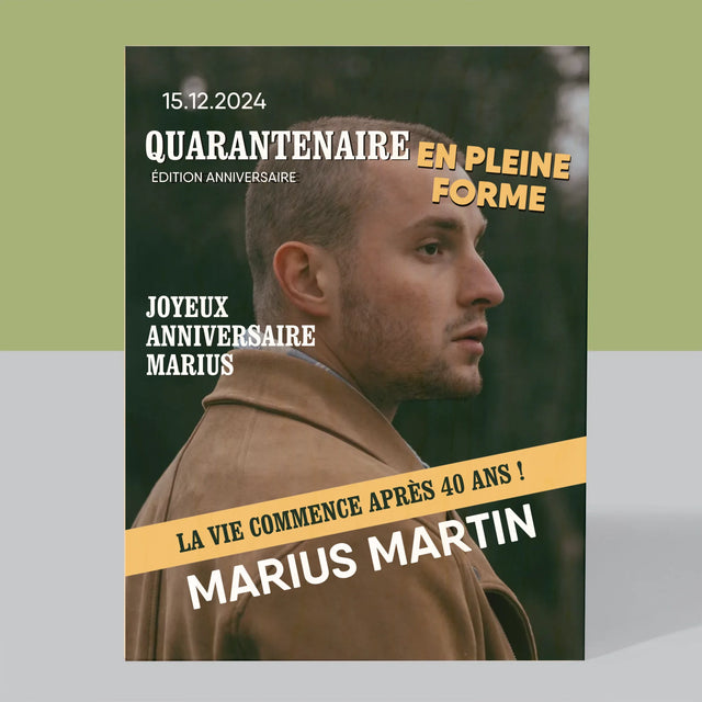 La Couverture De Magazine: Quarantenaire En Pleine Forme - Impression Sur Bois 