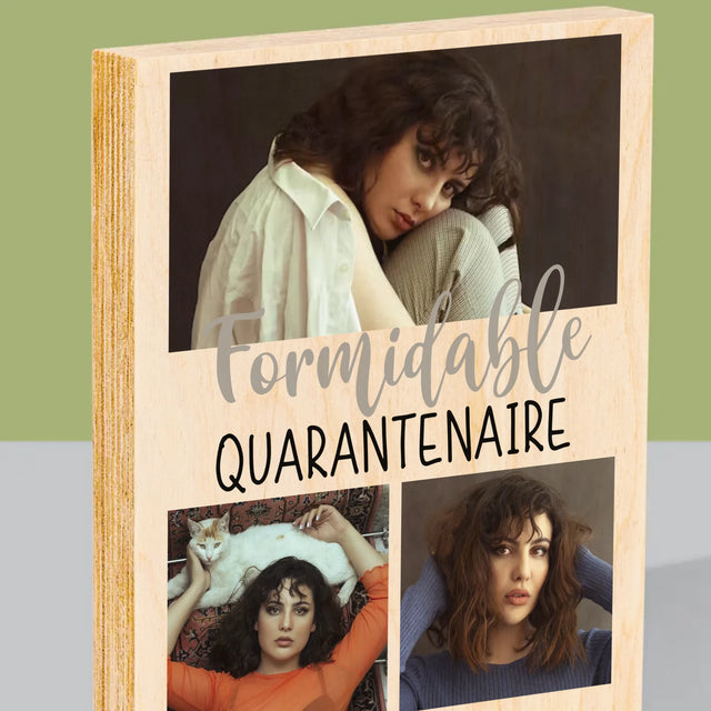 Le Collage Photo: Quarantenaire Formidable - Impression Sur Bois 