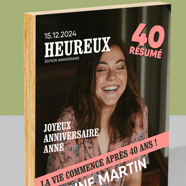 La Couverture De Magazine: La Quarantaine Heureuse - Impression Sur Bois 