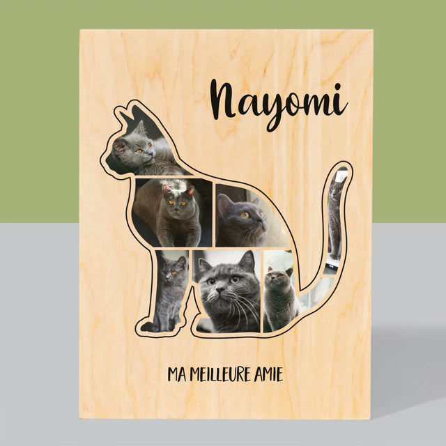 Forme Des Photos: Chat Le Meilleur Ami - Impression Sur Bois 