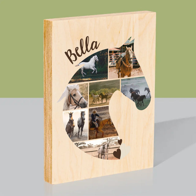 Forme Des Photos: Cheval - Impression Sur Bois 