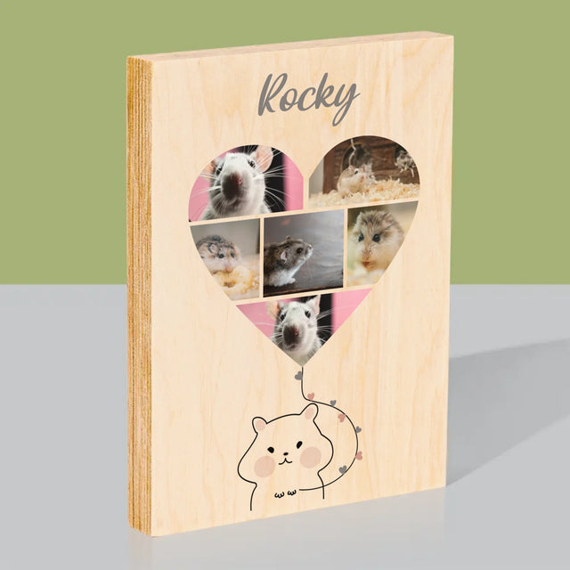 Le Collage Photo: Hamster - Impression Sur Bois 