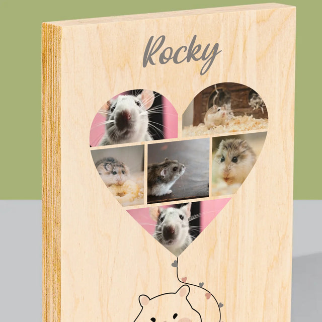 Le Collage Photo: Hamster - Impression Sur Bois 