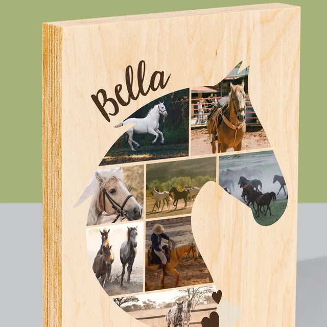 Forme Des Photos: Cheval - Impression Sur Bois 