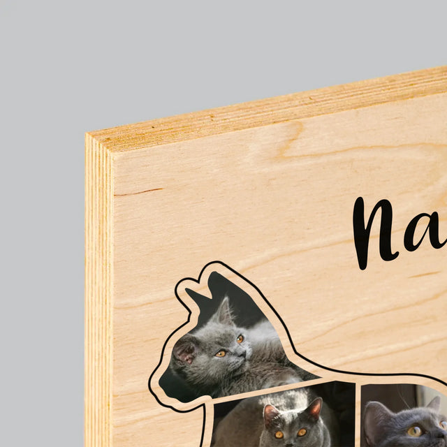 Forme Des Photos: Chat Le Meilleur Ami - Impression Sur Bois 