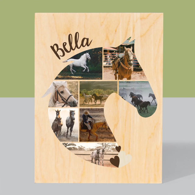 Forme Des Photos: Cheval - Impression Sur Bois 